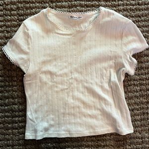 Reformation Cropped White T shirt